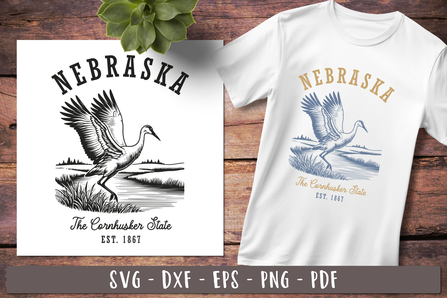 Nebraska svg Vintage United states design