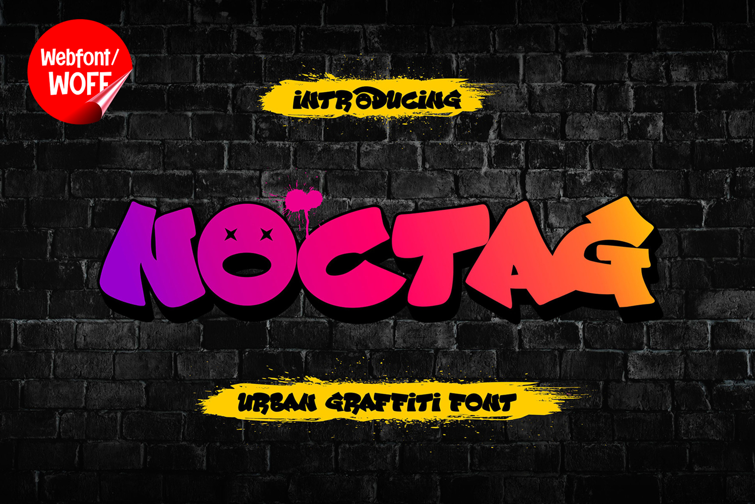 Noctag | Thick Bold Graffiti Webfont for Urban Websites product image 1