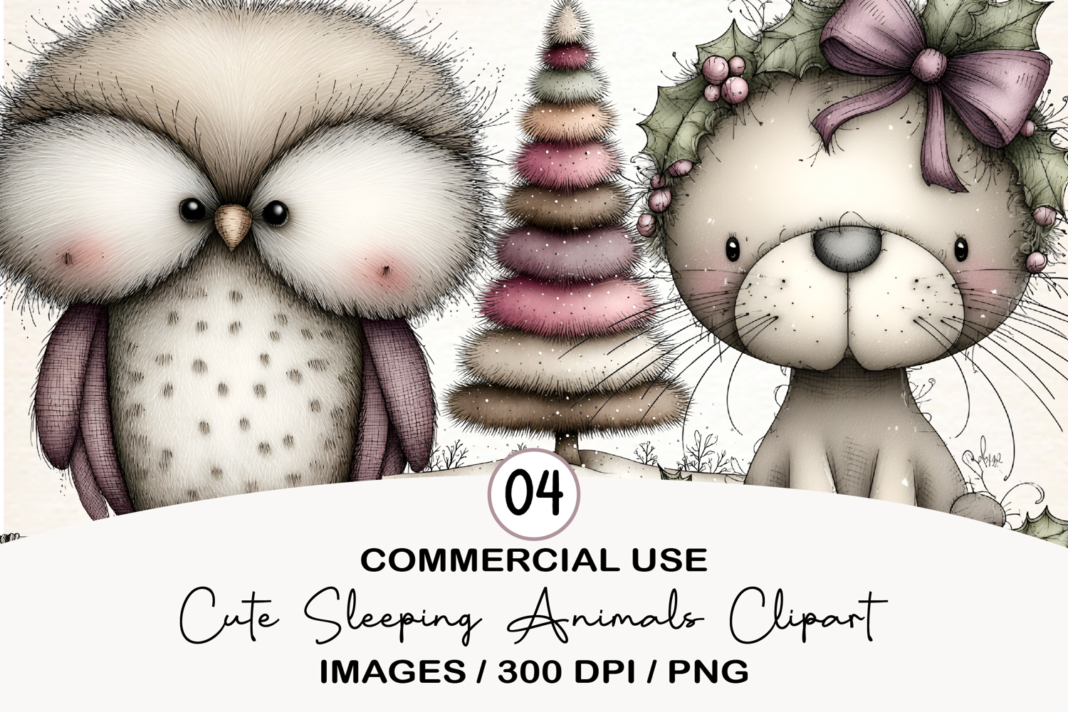 North Christmas Watercolor Clipart product image 1