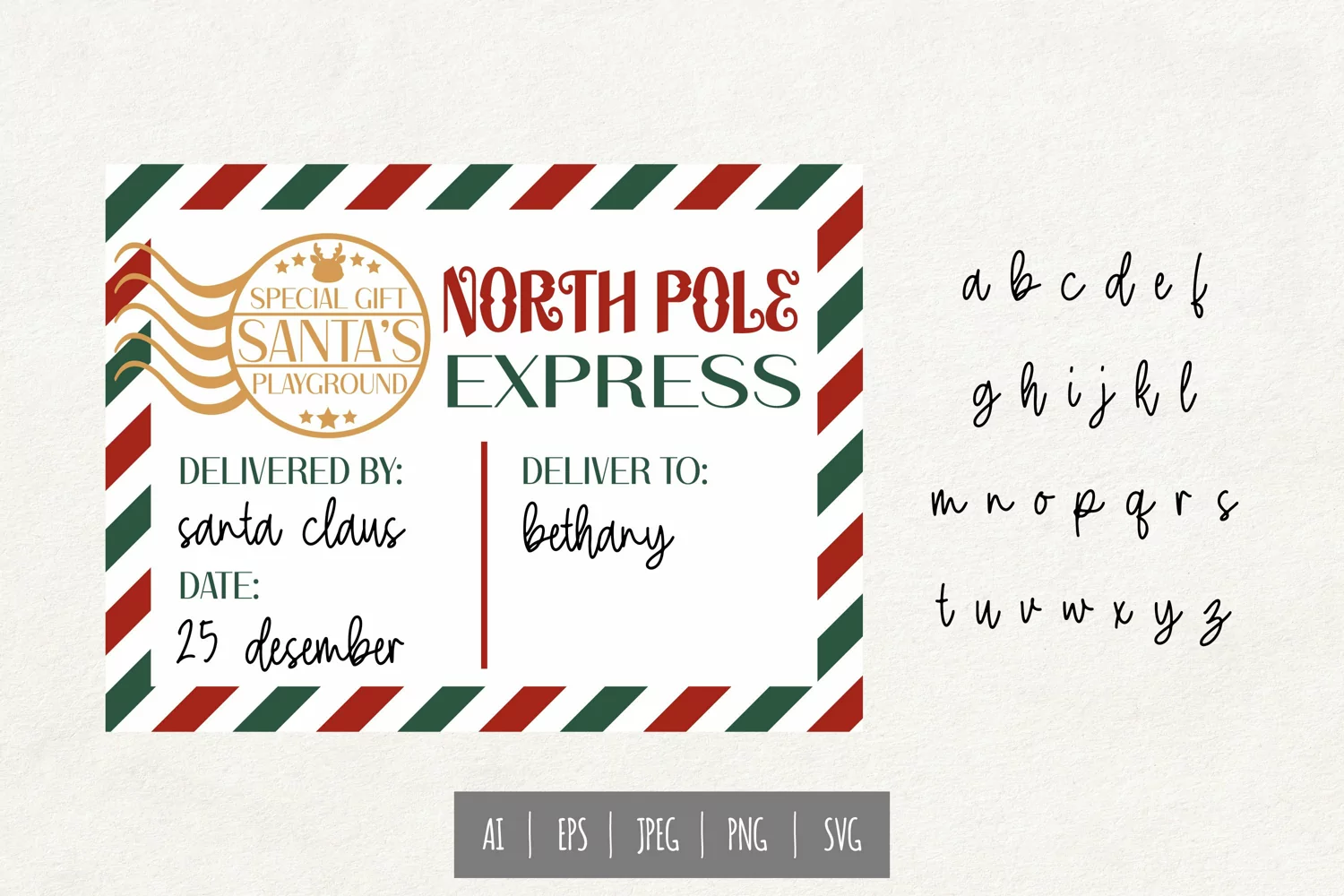 North Pole Express - Christmas Gift Tag Sticker product image 1