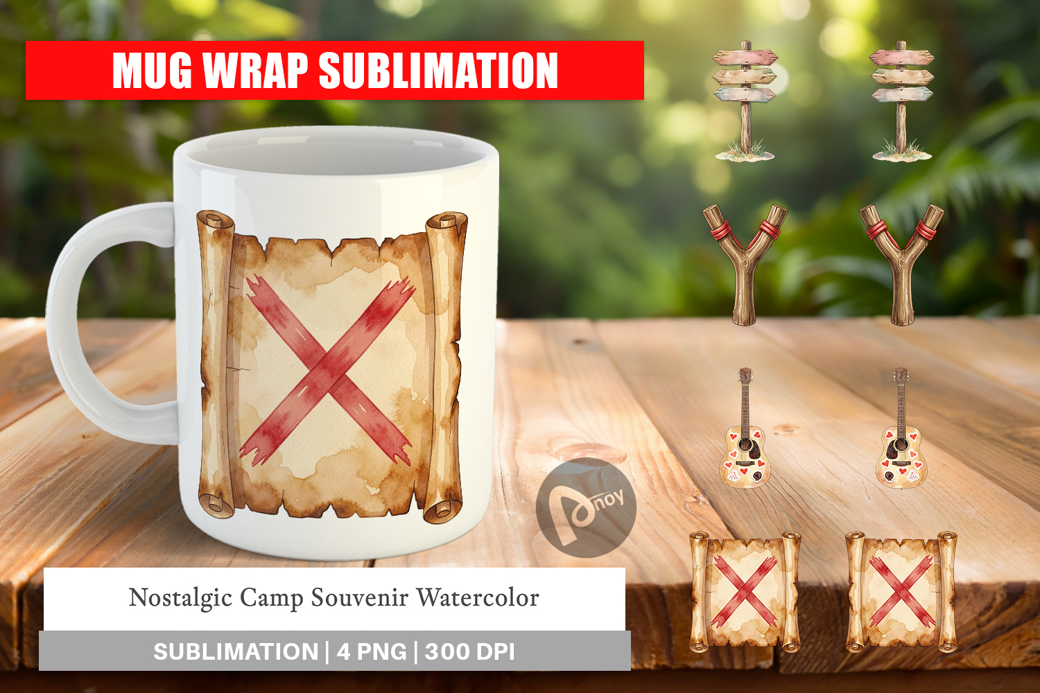 Nostalgic Camp Souvenir Mug Wrap product image 1