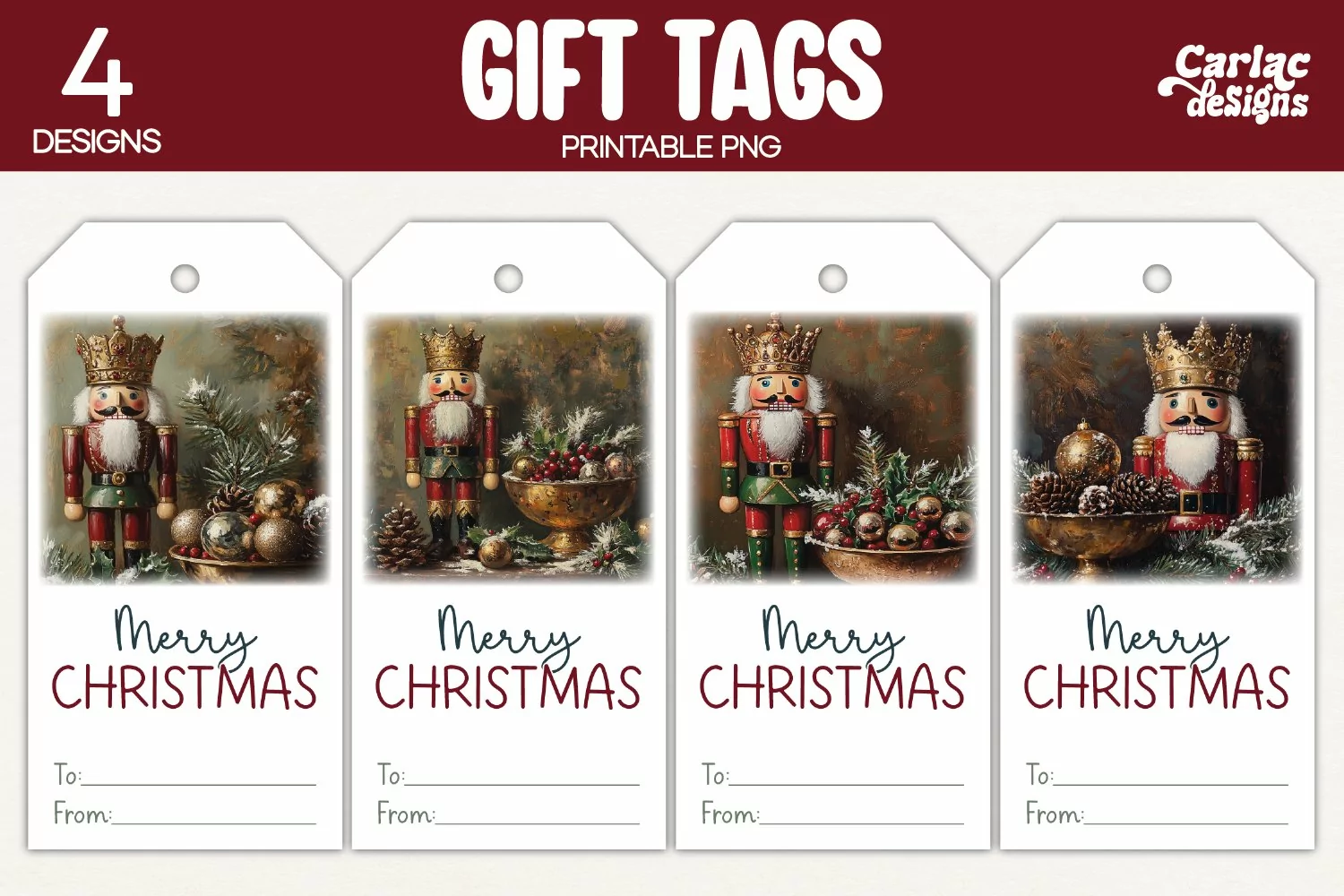 nutcracker gift tags
