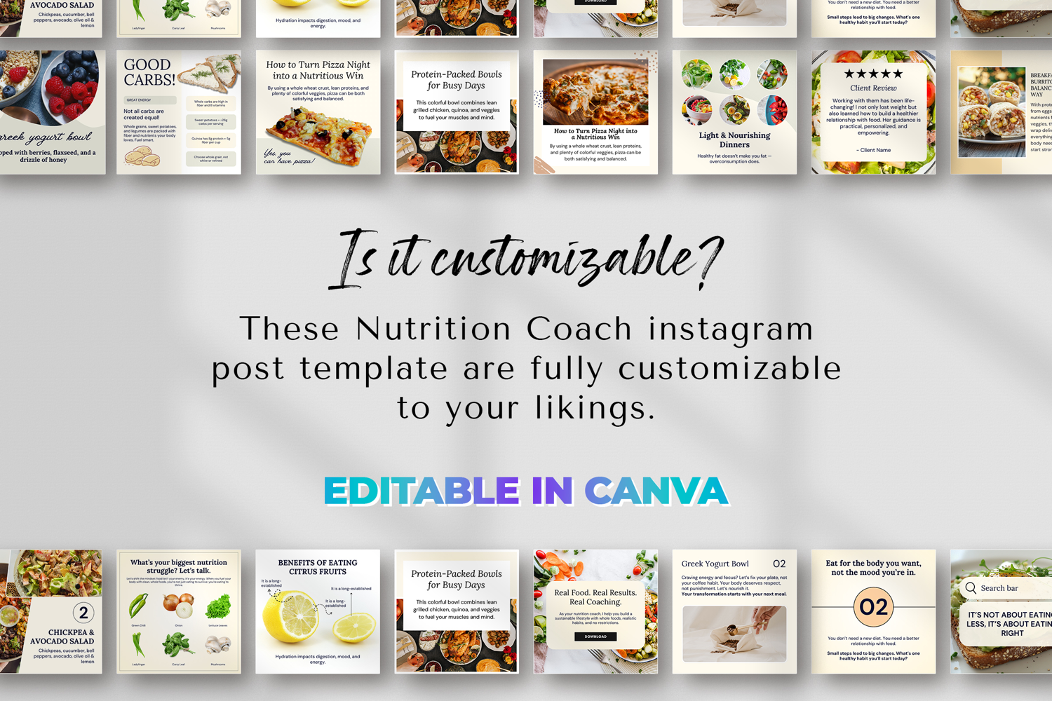 Nutrition Coach Instagram Post Templates product image 1
