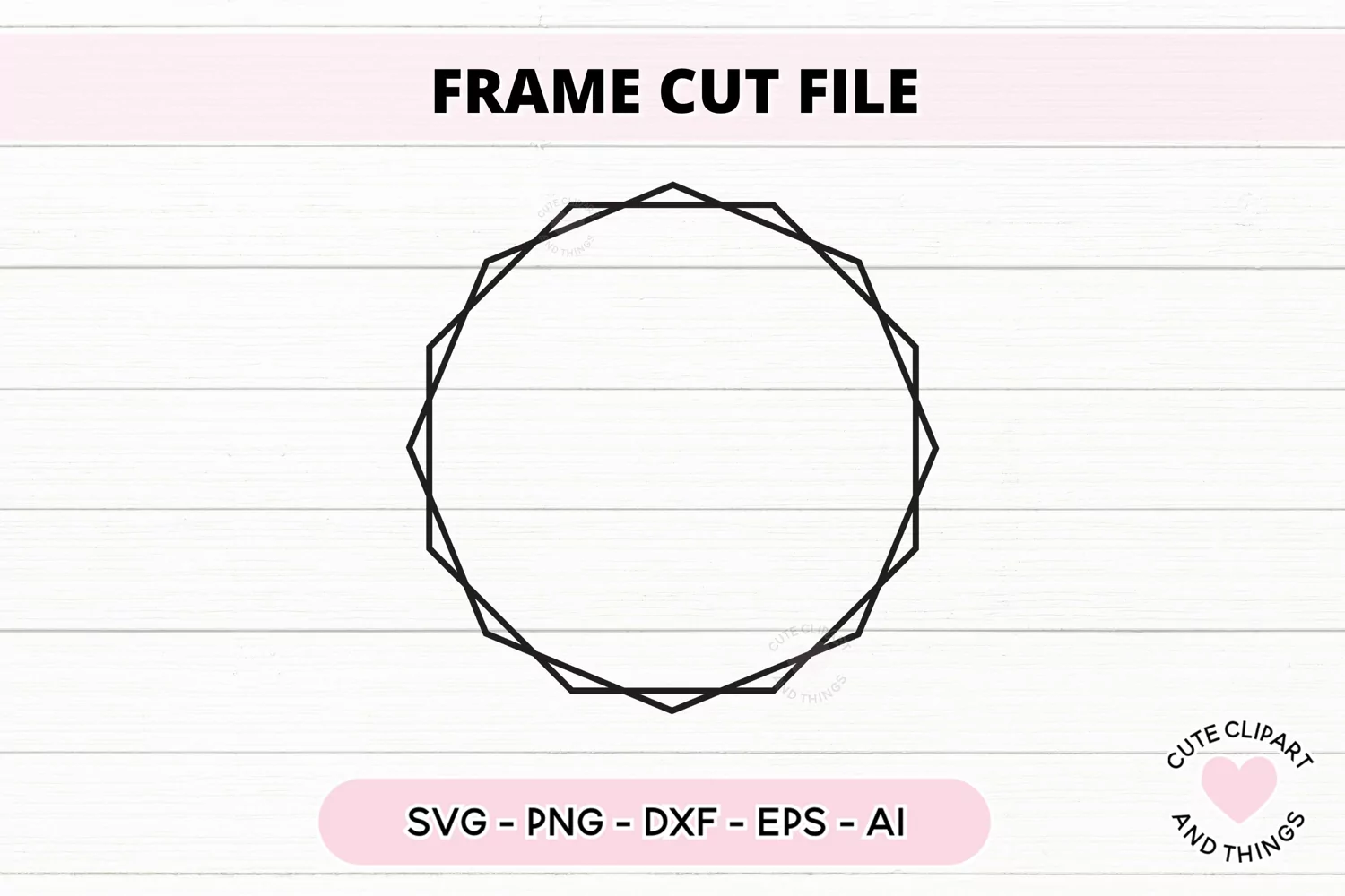 Octagon Geometric Frame SVG