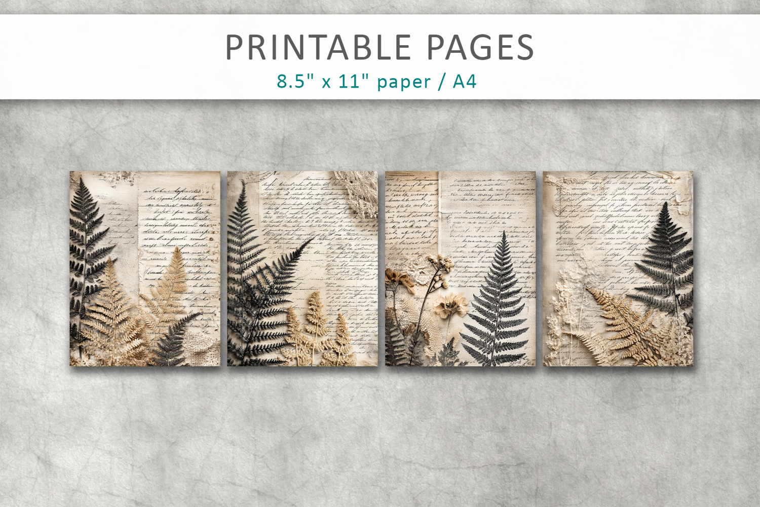 antique paper texture, vintage ephemera product image 1