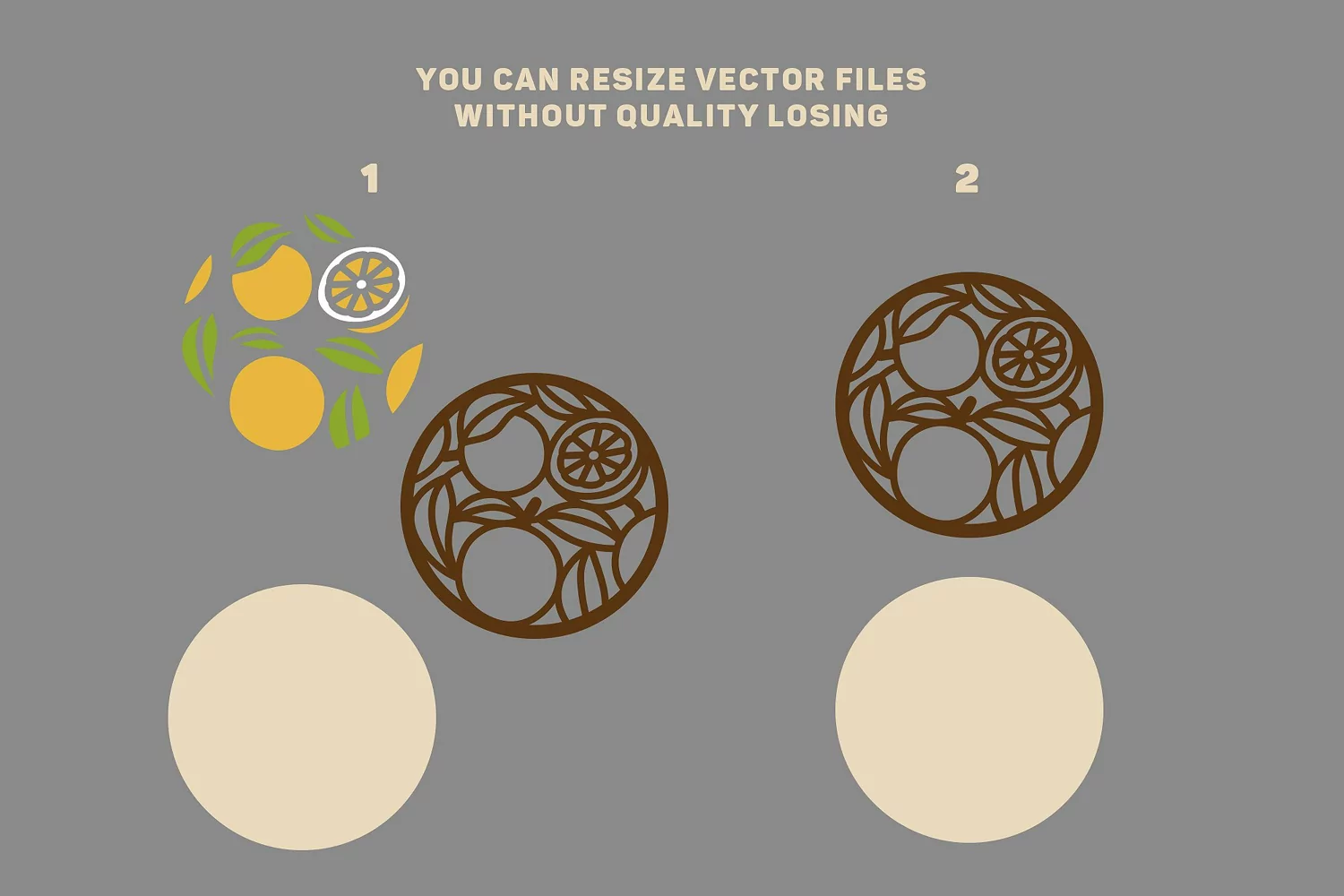 Orange Coaster, Laser cut Svg product image 1