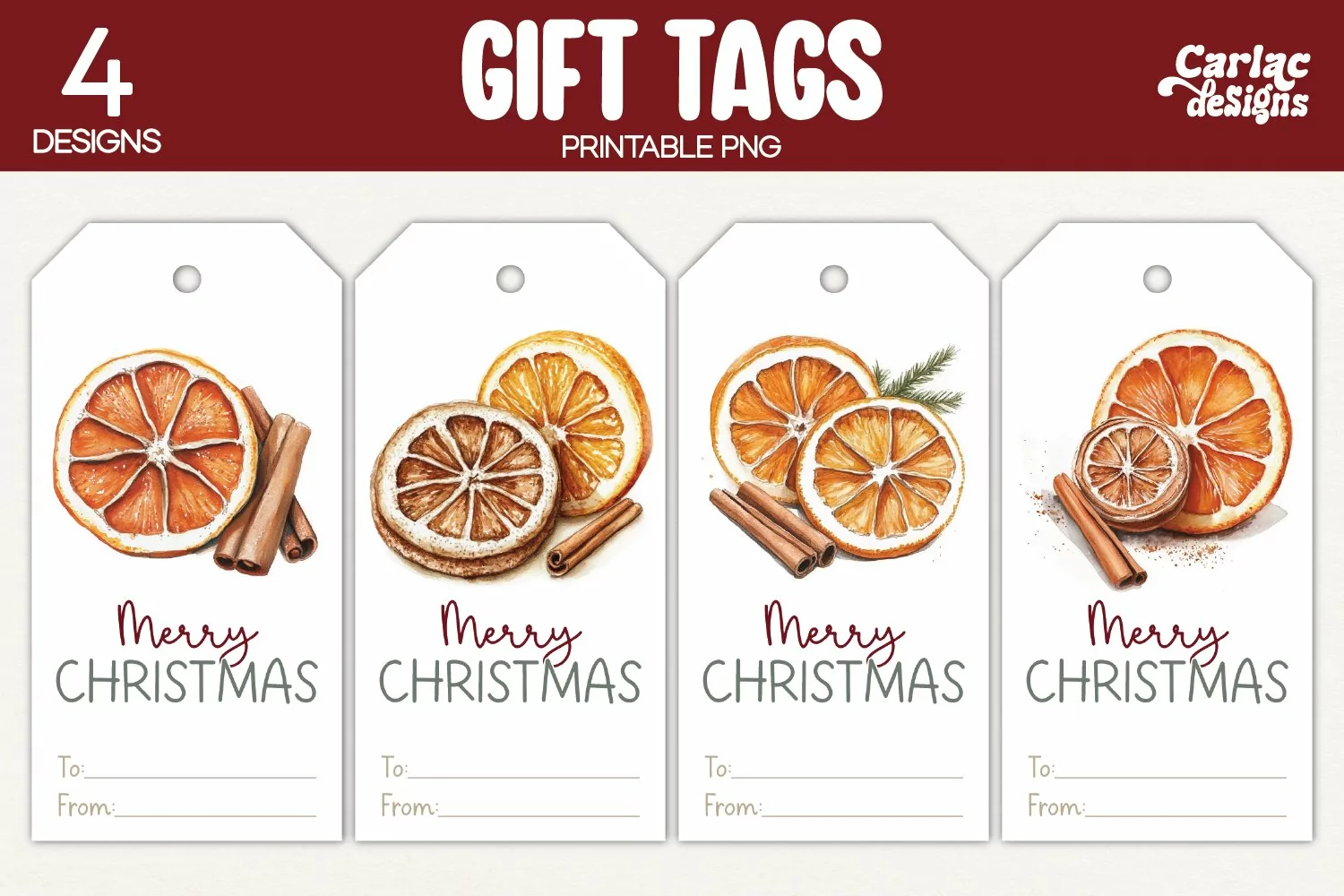 orange slices gift tags