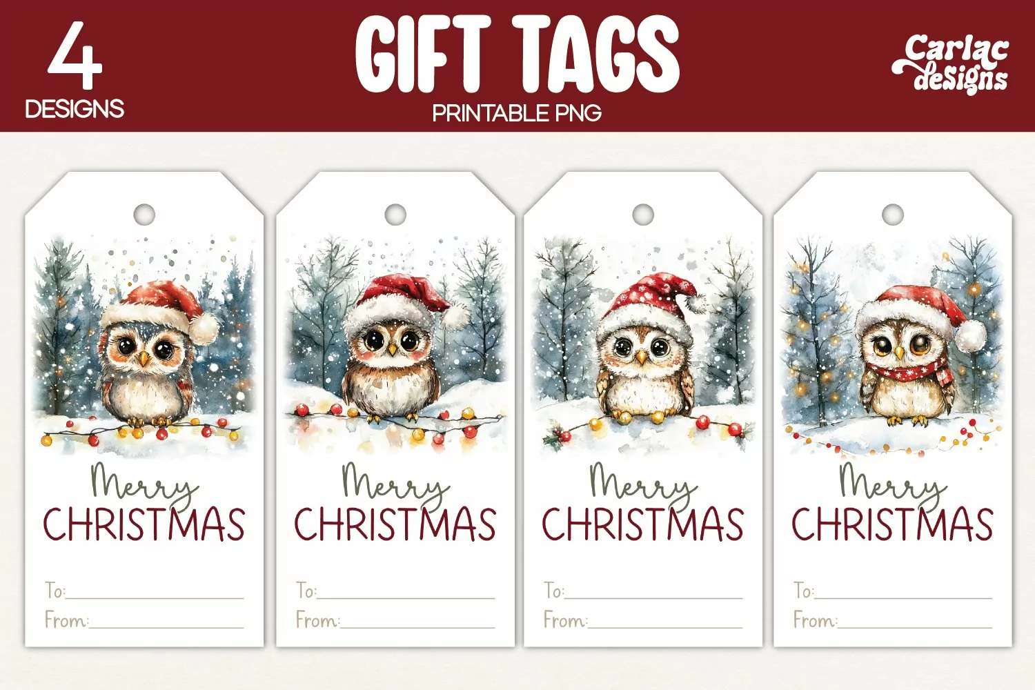 owl gift tags