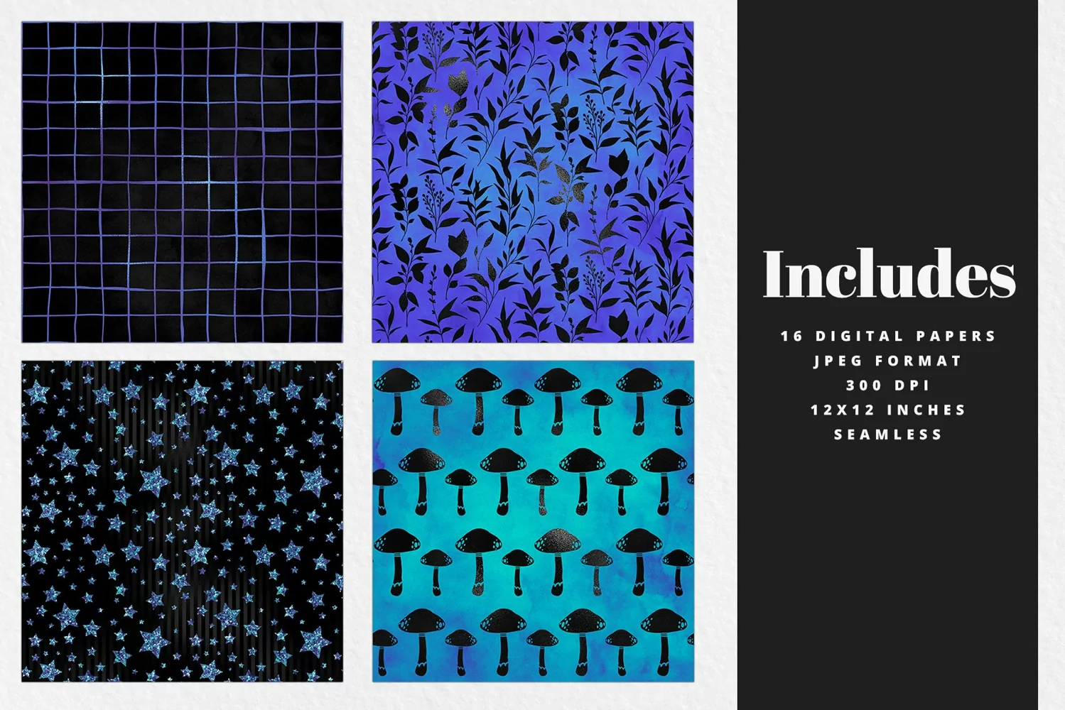 Midnight Ultraviolet Digital Paper product image 1