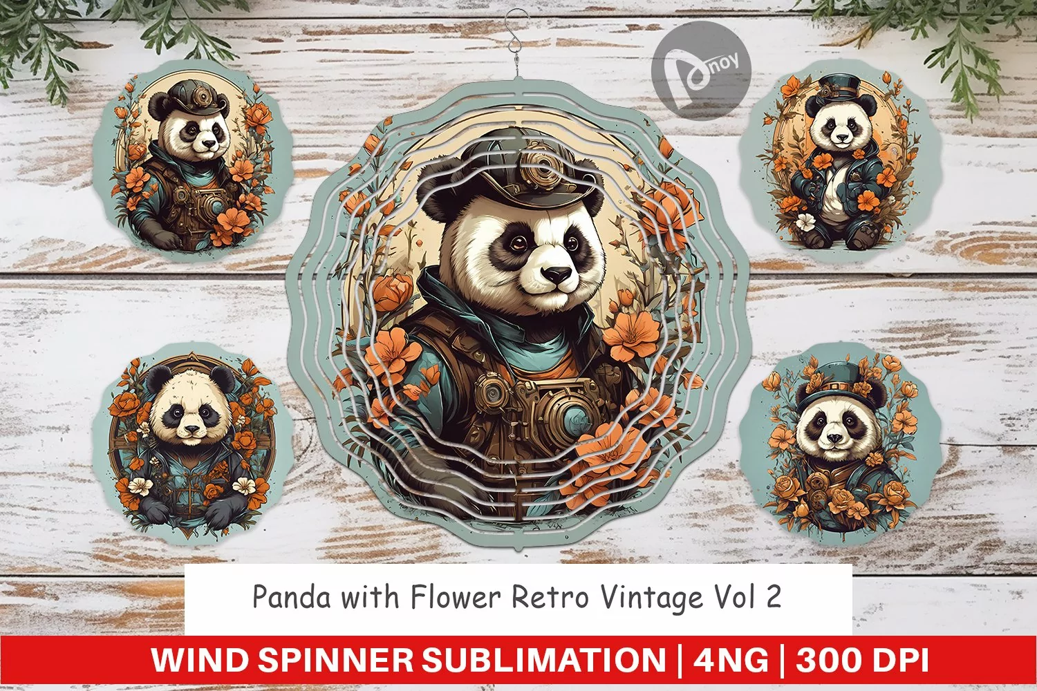 Wind Spinner Steampunk Panda product image 1