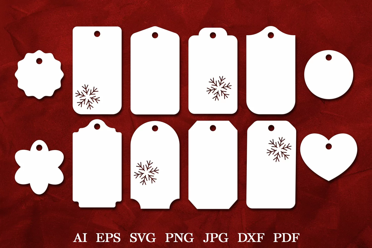 Christmas Gift Tags SVG. Christmas Tags Template. Xmas Decor product image 1