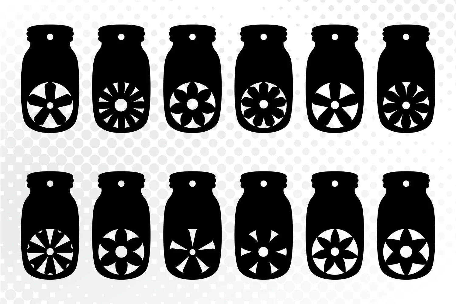 Mason Jar Shaped Flower Gift Tags product image 1
