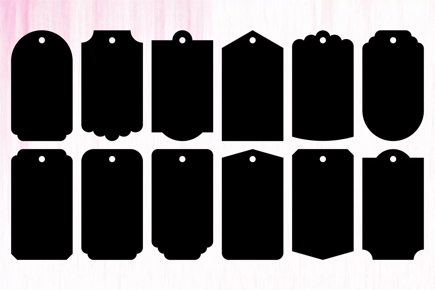 Papercut Gift Tags. Hang Tags Template. Sale Tags SVG product image 1