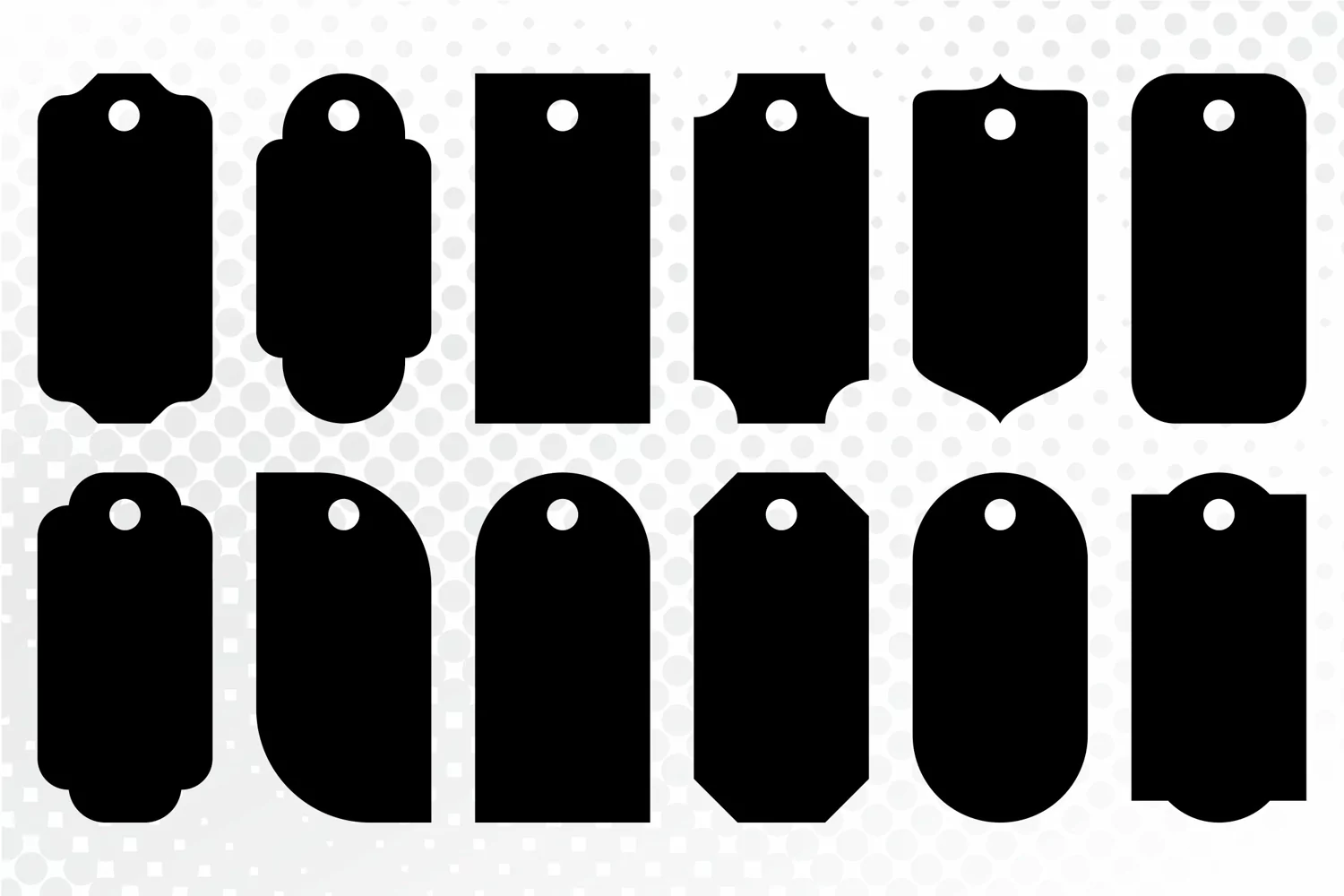 Papercut Gift Tags. Hang Tags Papercut Template. Tags SVG product image 1