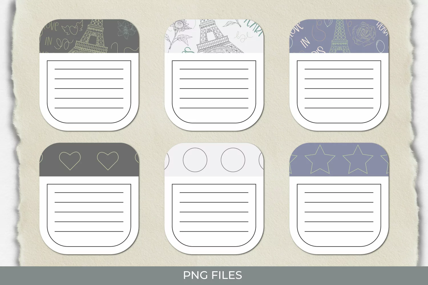 Paris with Vintage Color Seamless Pattern Journaling page product image 1