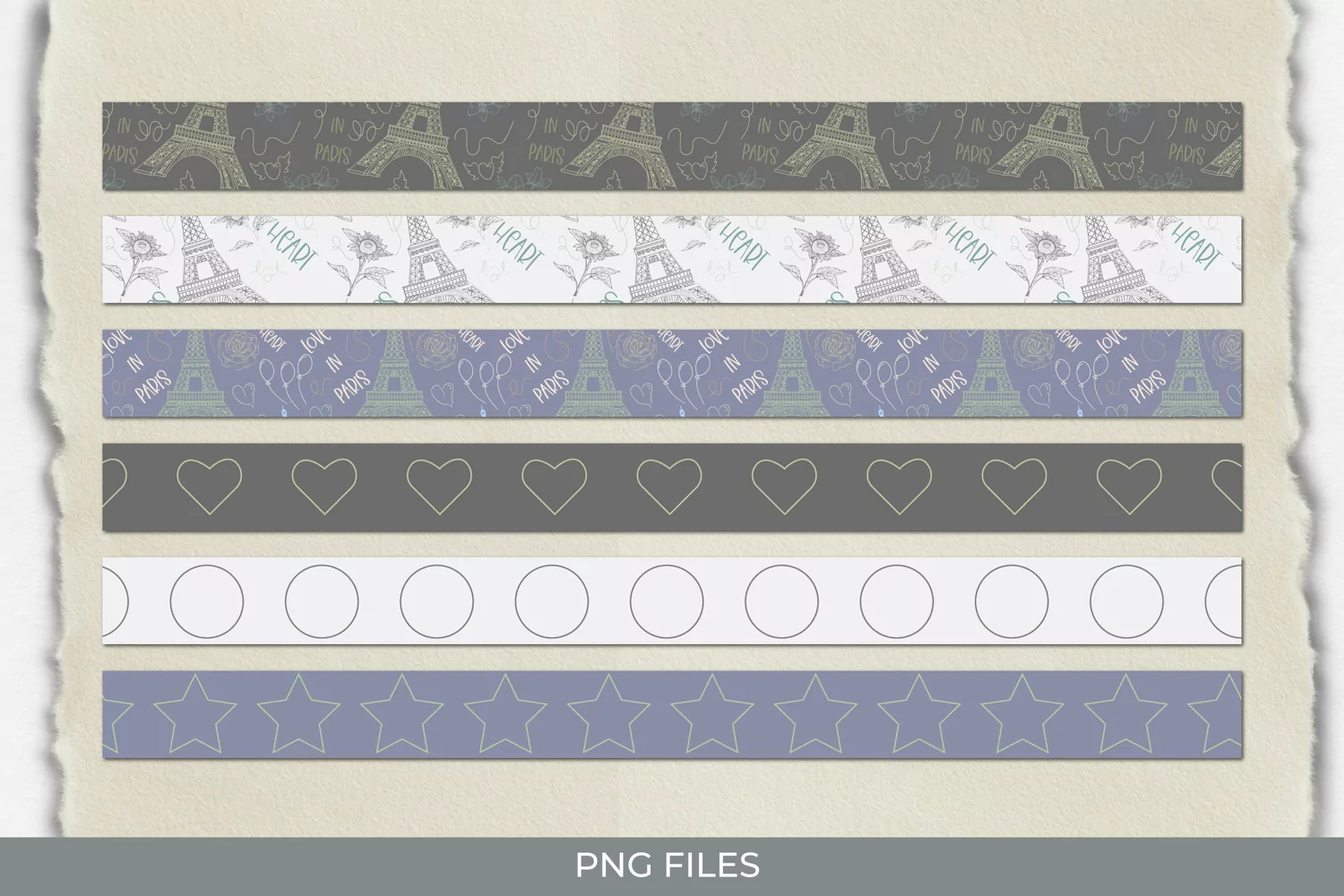 Paris with Vintage Color Seamless Pattern Stripe product image 1