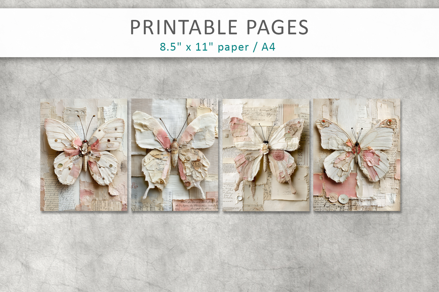 Vintage Junk Journal Page, scrapbook paper product image 1