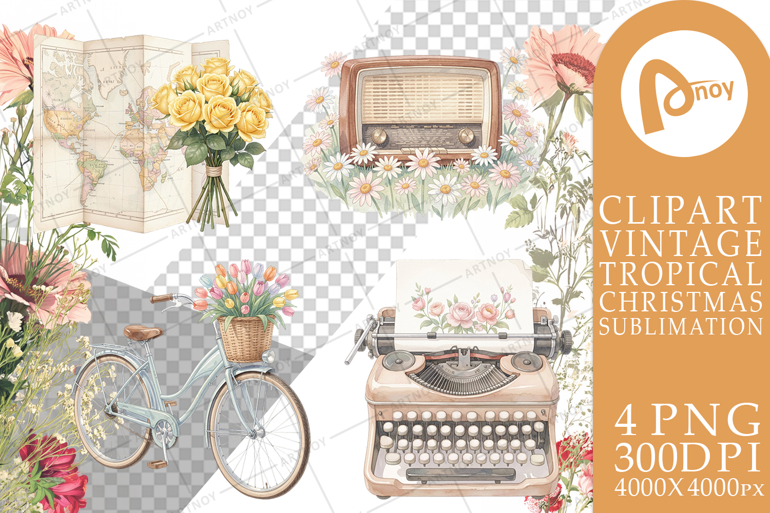 Pastel Vintage Travel Gear Sublimation product image 1