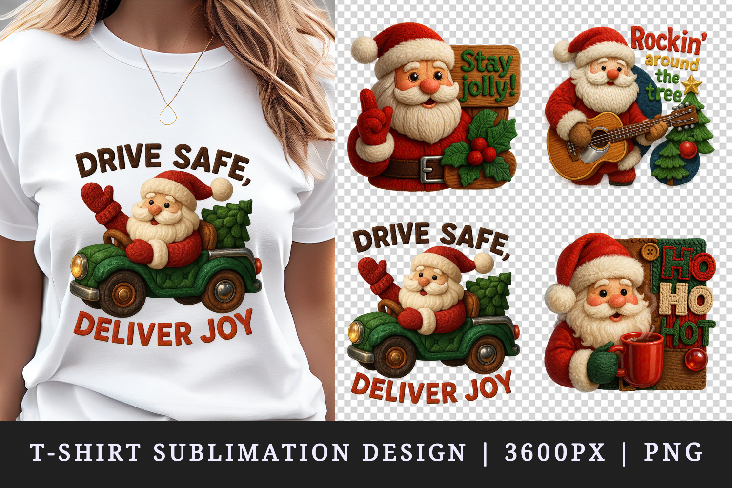 Patchwork Christmas t-shirt printable sublimation design png product image 1