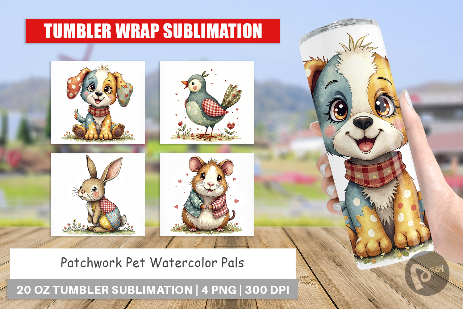 Patchwork Pet Pals Tumbler product image 1