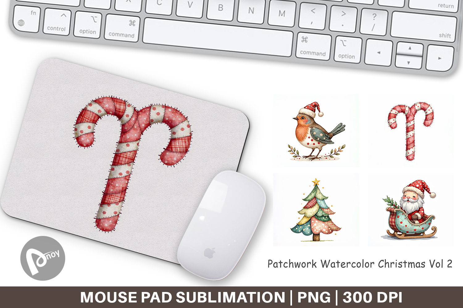 Patchwork Christmas Mouse Pad product image 1