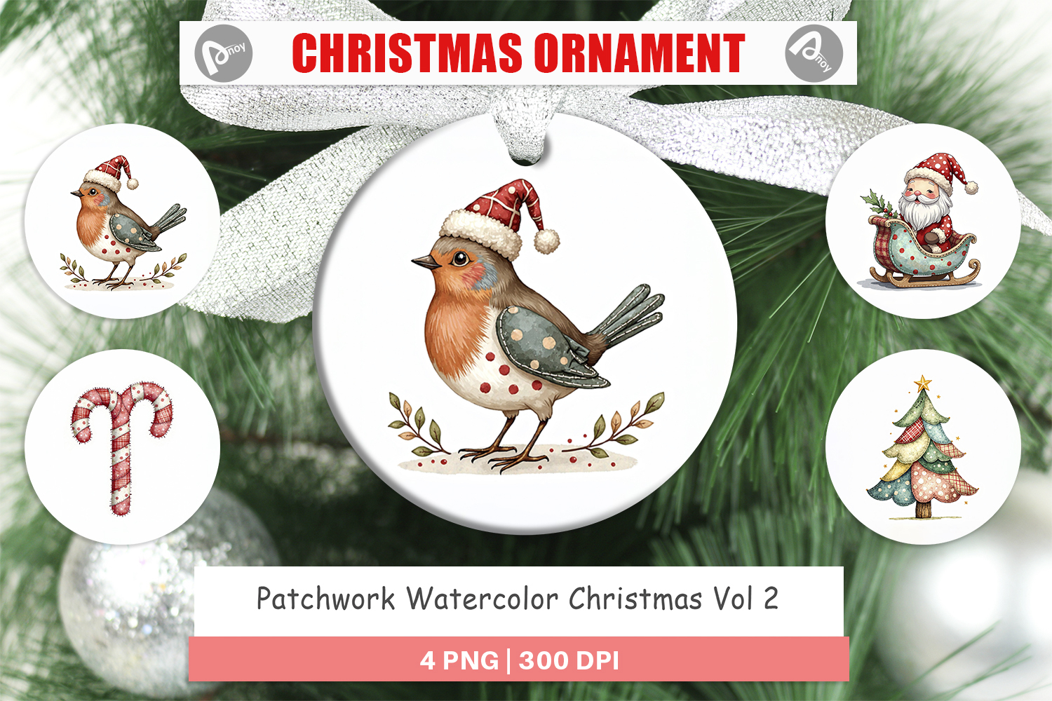 Patchwork Christmas Ornament product image 1