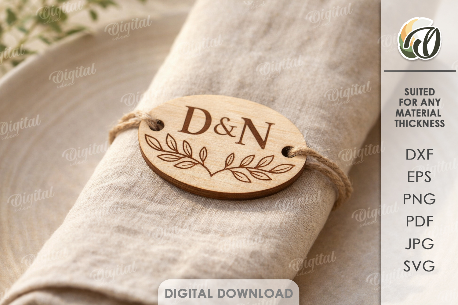 Personalized Name Tag Laser Cut. Engraved Name Tag SVG product image 1