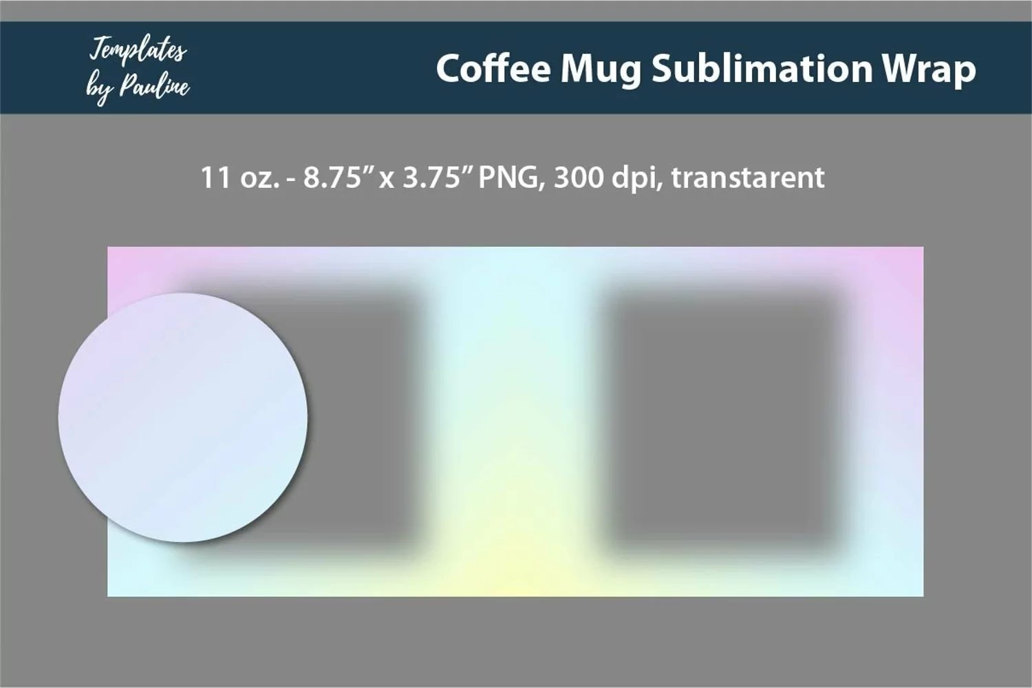 Photo mug wrap template for 15 oz Cricut Sublimation Mug
