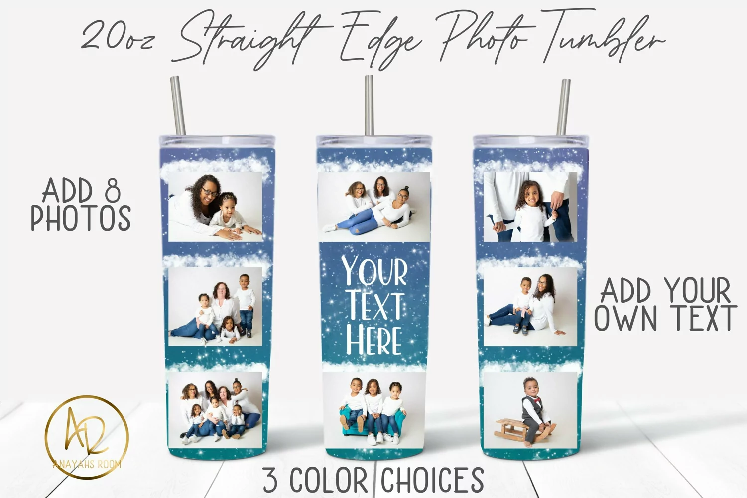 20oz Straight Photo Template | Sublimation Tumbler Wraps product image 1