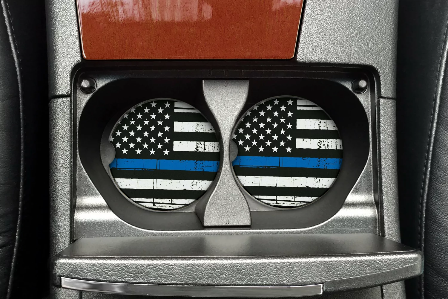 USA flag blue line flag Car Coaster Blanks PNG product image 1