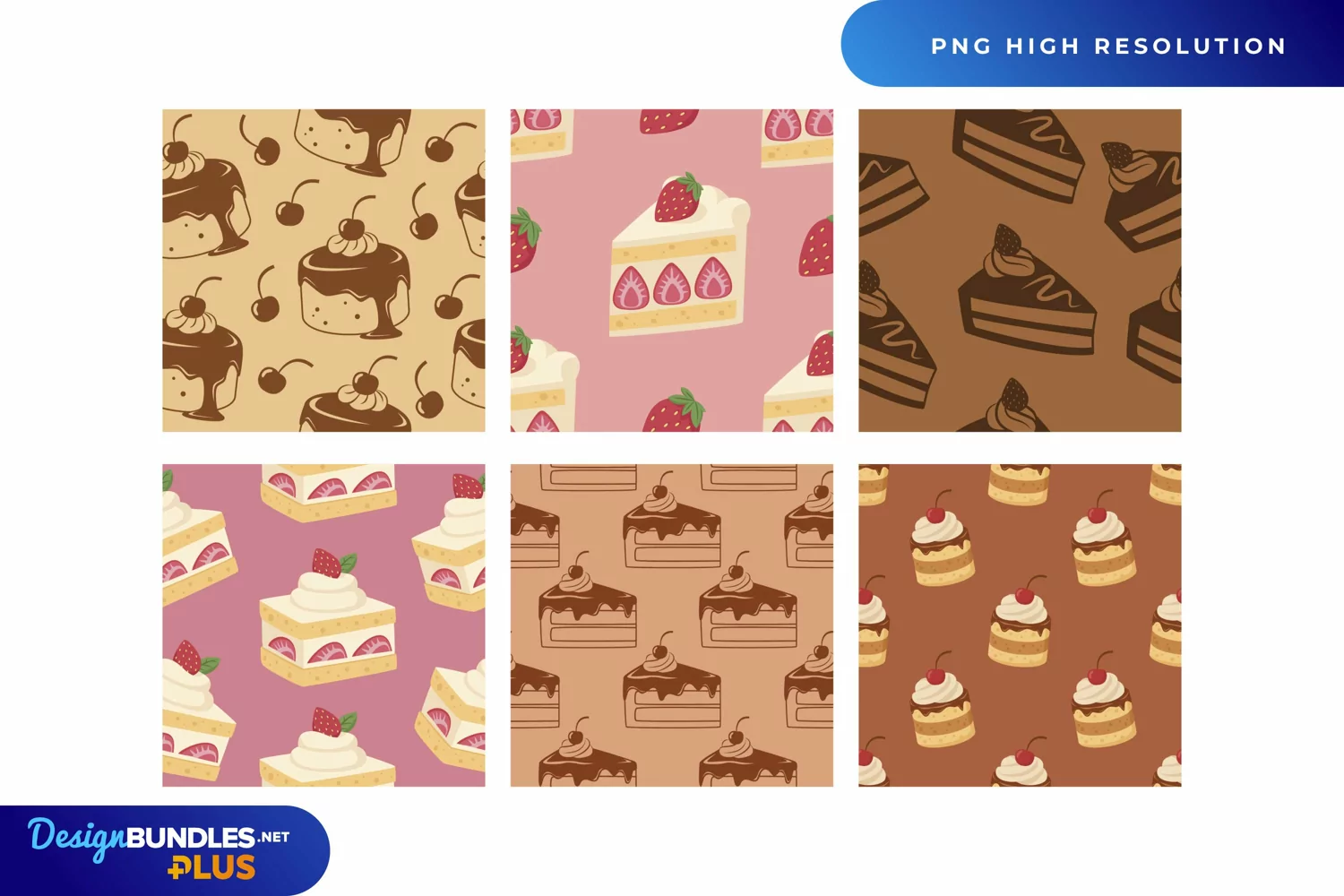 Vintage Piece of Cake Frames Seamless Pattern Paper Pack product image 1