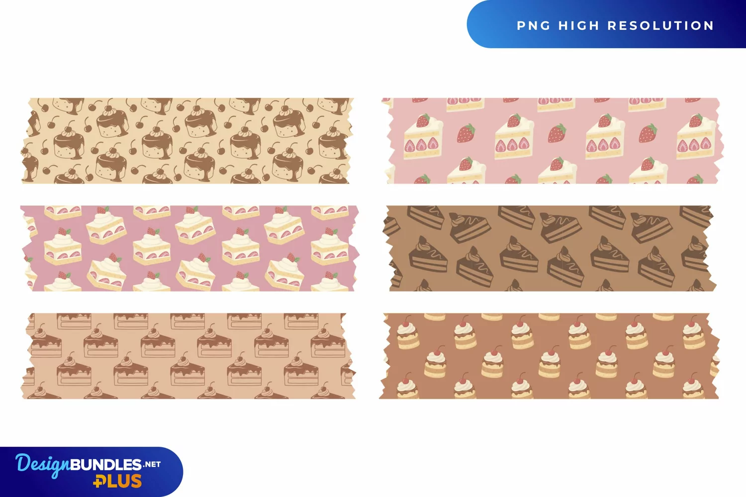 Vintage Piece of Cake Seamless Pattern Tapes product image 1