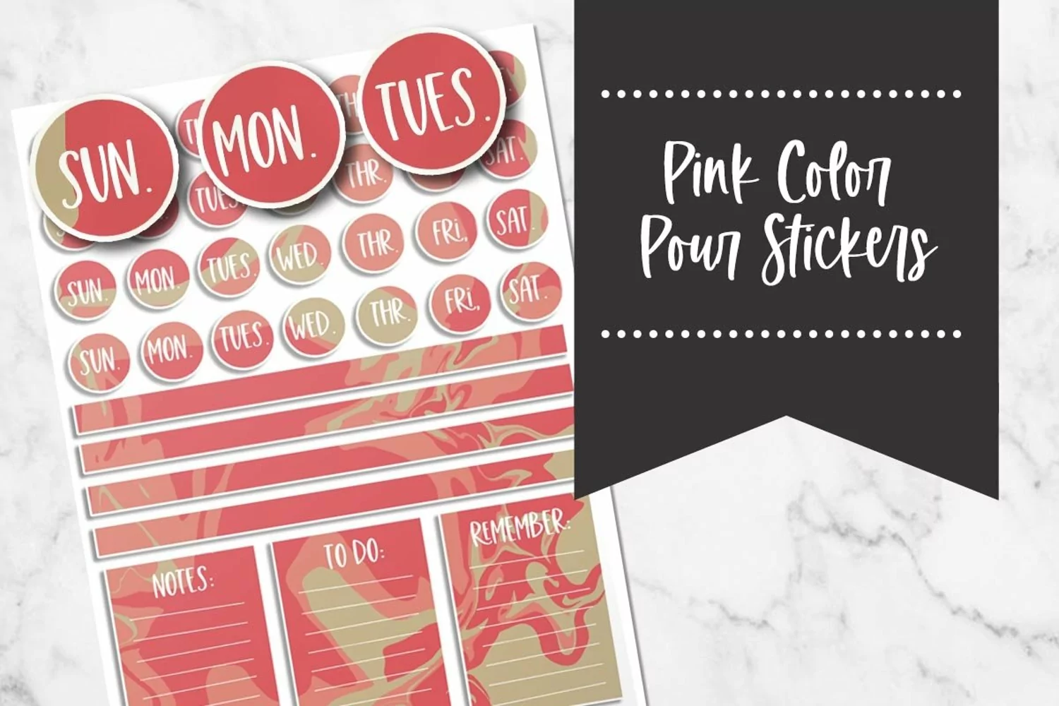 Color Pour Planner Stickers product image 1