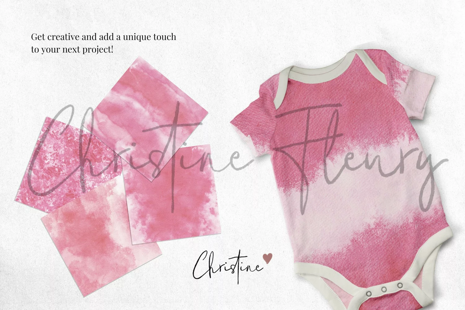 Pink Watercolor Sublimation Digital Paper product image 1