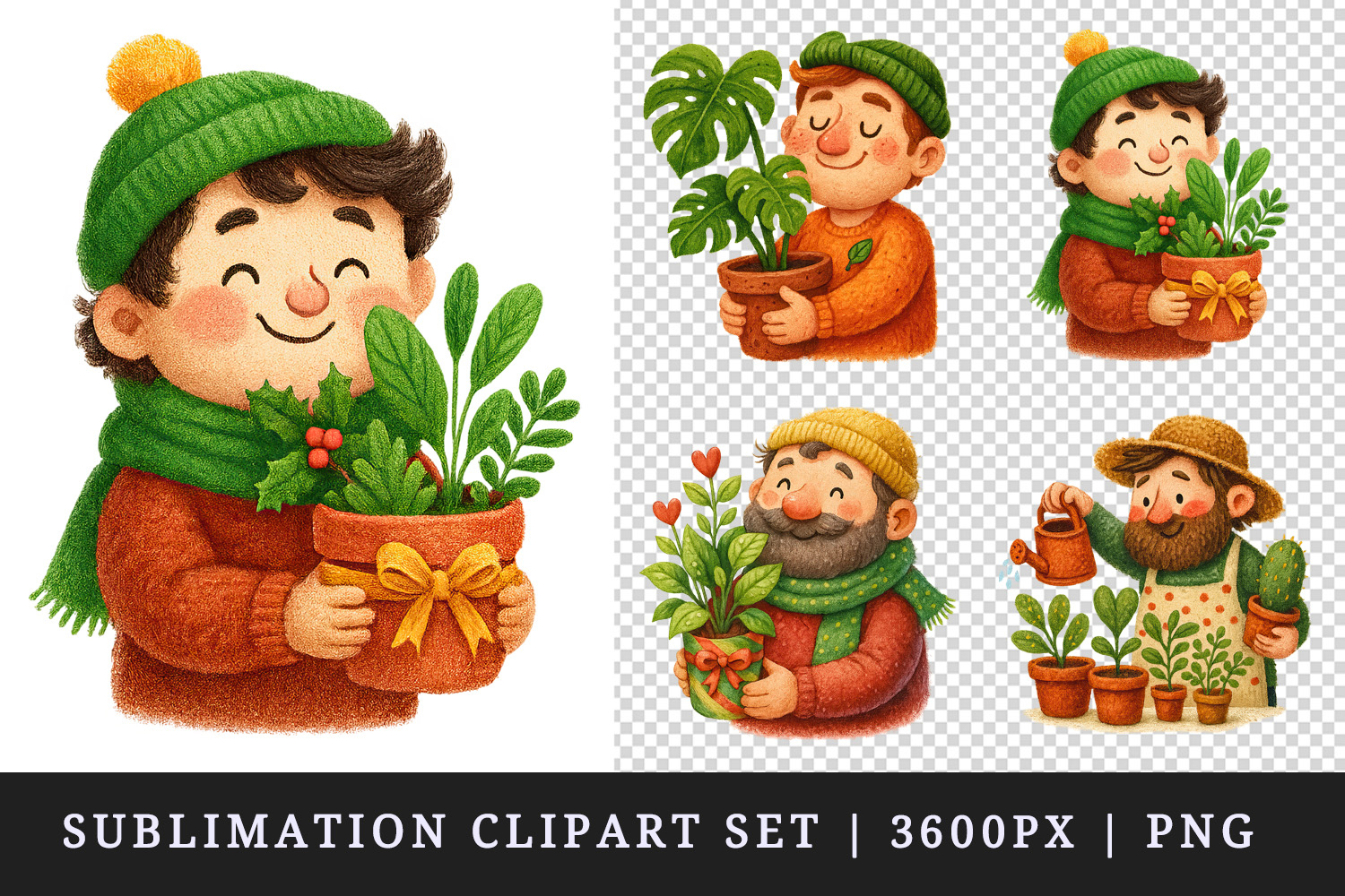 Plant Lover clipart printable sublimation design png product image 1