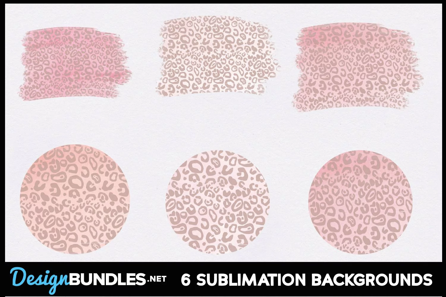 Watercolor Pink Leopard Print Sublimation Backgrounds product image 1