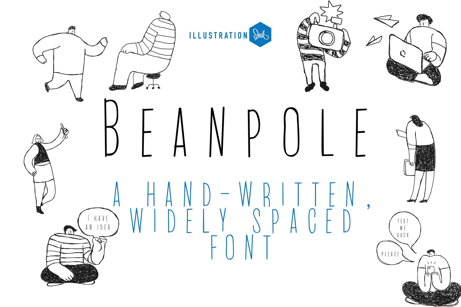 Beanpole Tall Handwritten Sans Serif Font product image 1
