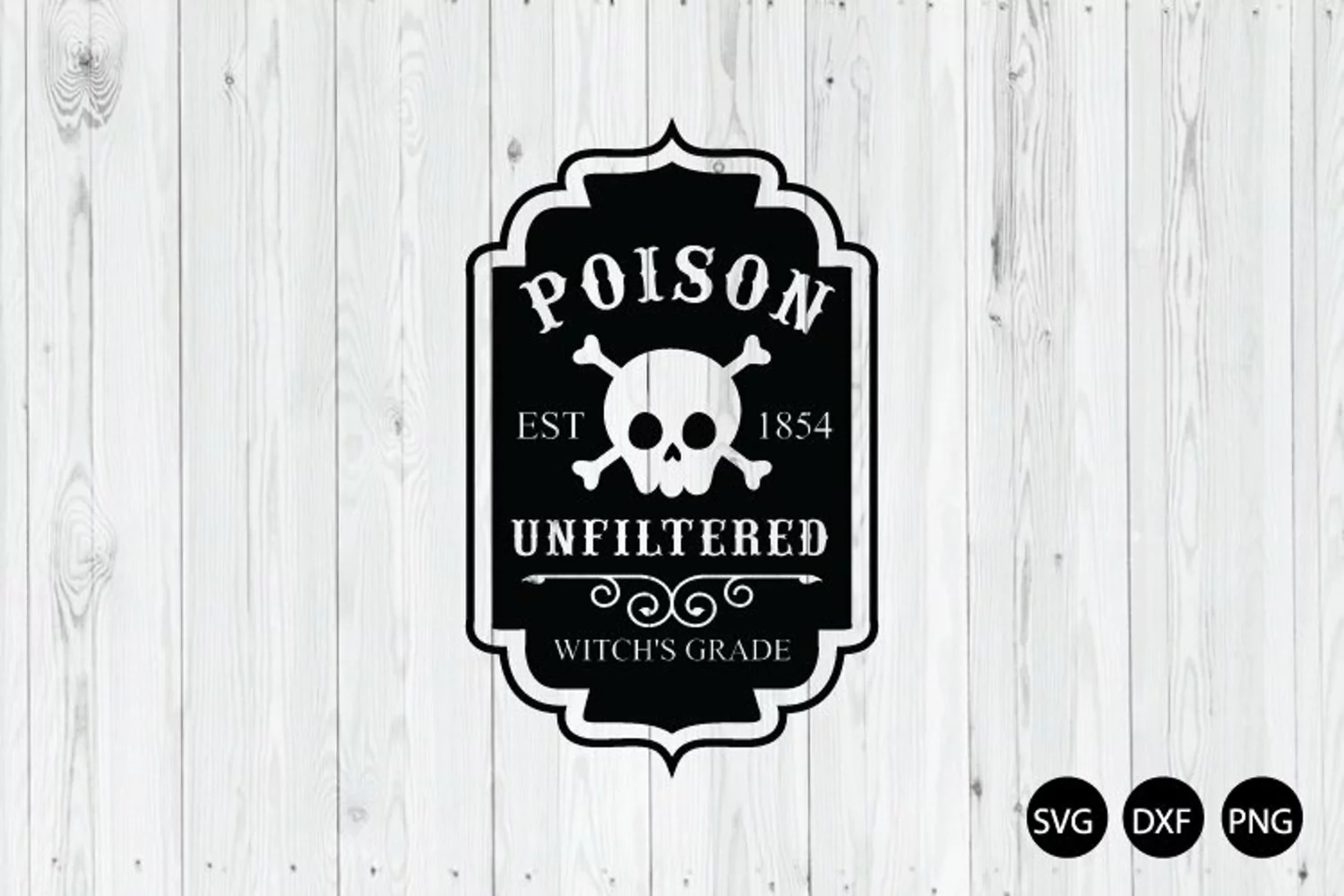 Poison Unfiltered SVG, Vintage Halloween SVG, Halloween SVG product image 1