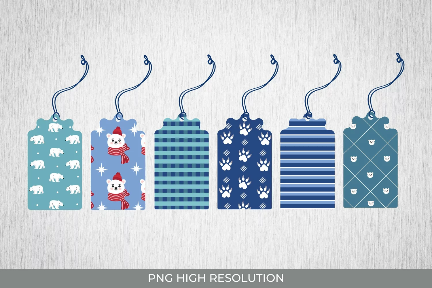 Polar Bears Patterned Shaped Tag product image 1