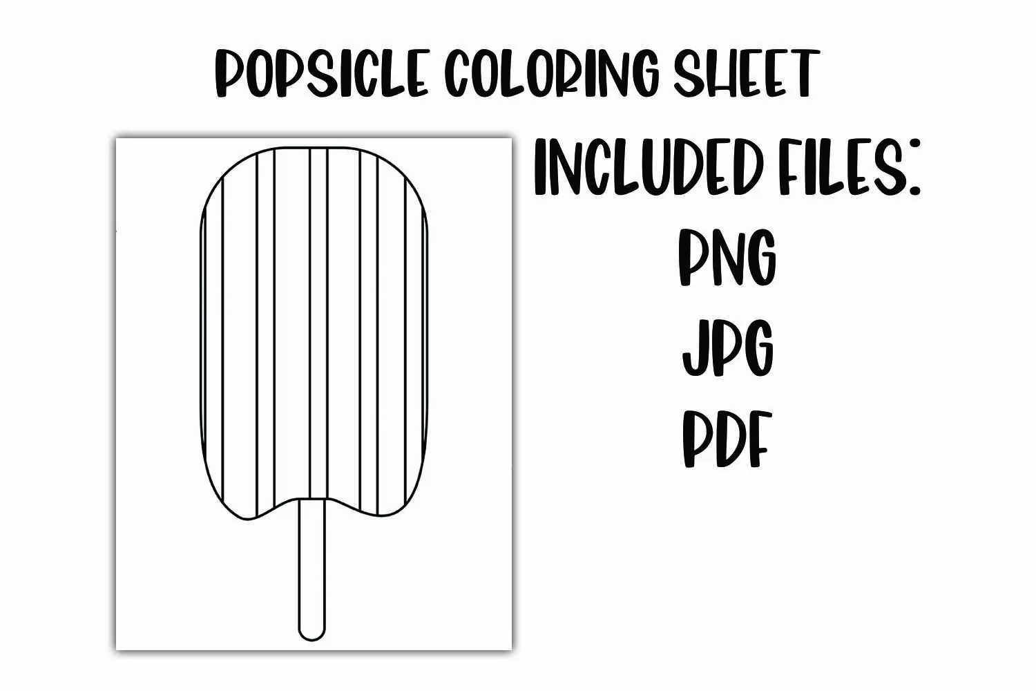 Popsicle Coloring Sheet product image 1