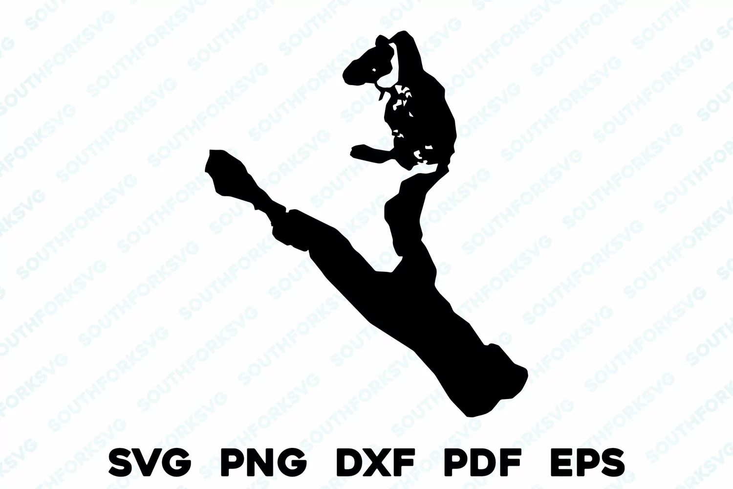 Portage Lake Maine Map Silhouette Shape Design product image 1