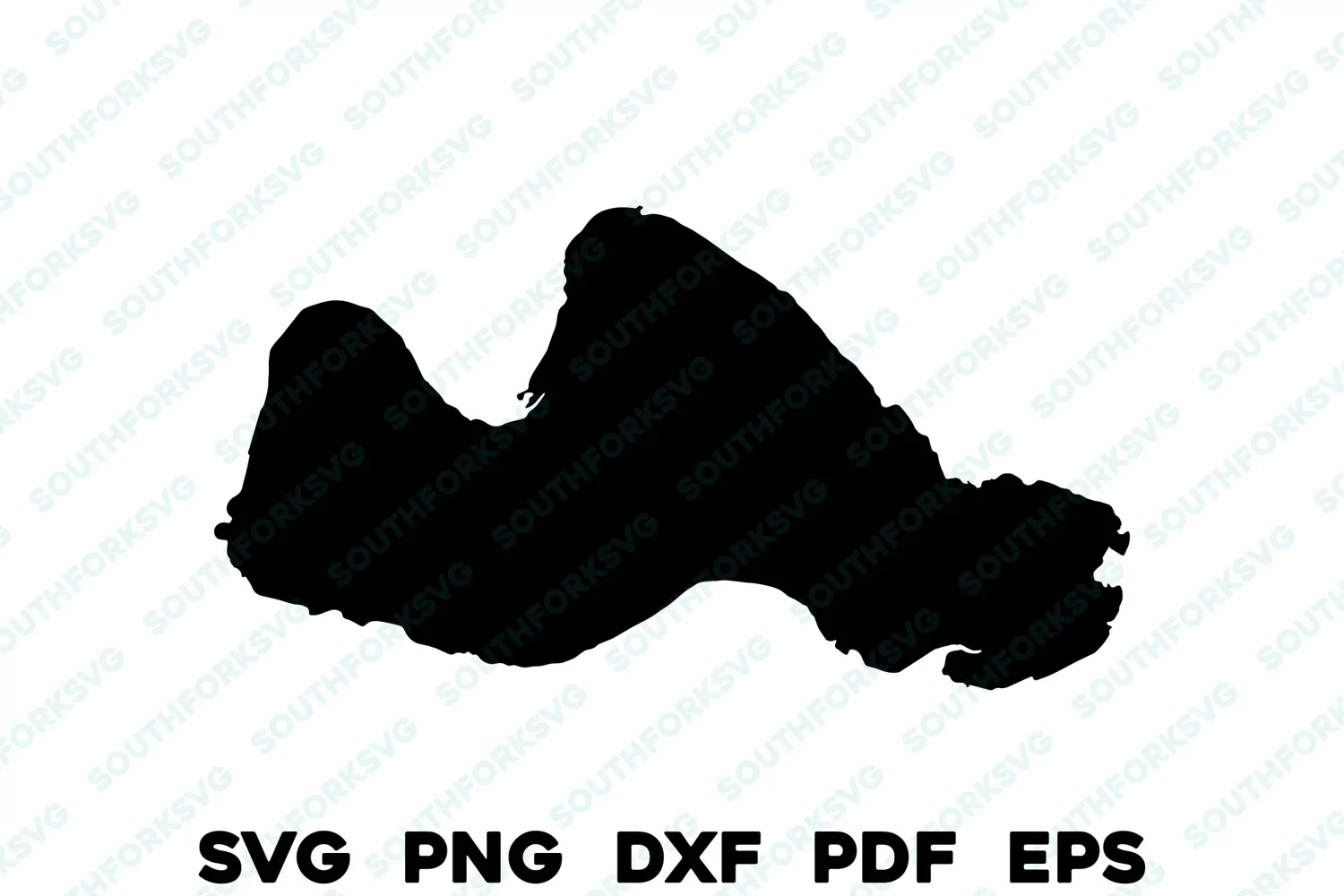 Portage Lake Michigan Map Shape Outline Silhouette Design product image 1
