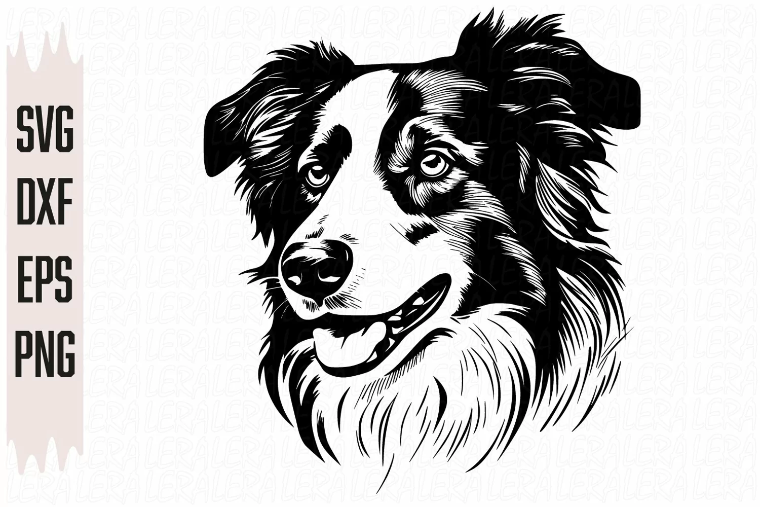 Scottish Shepherd Svg, Dog Cute Svg, Dog Head Svg product image 1