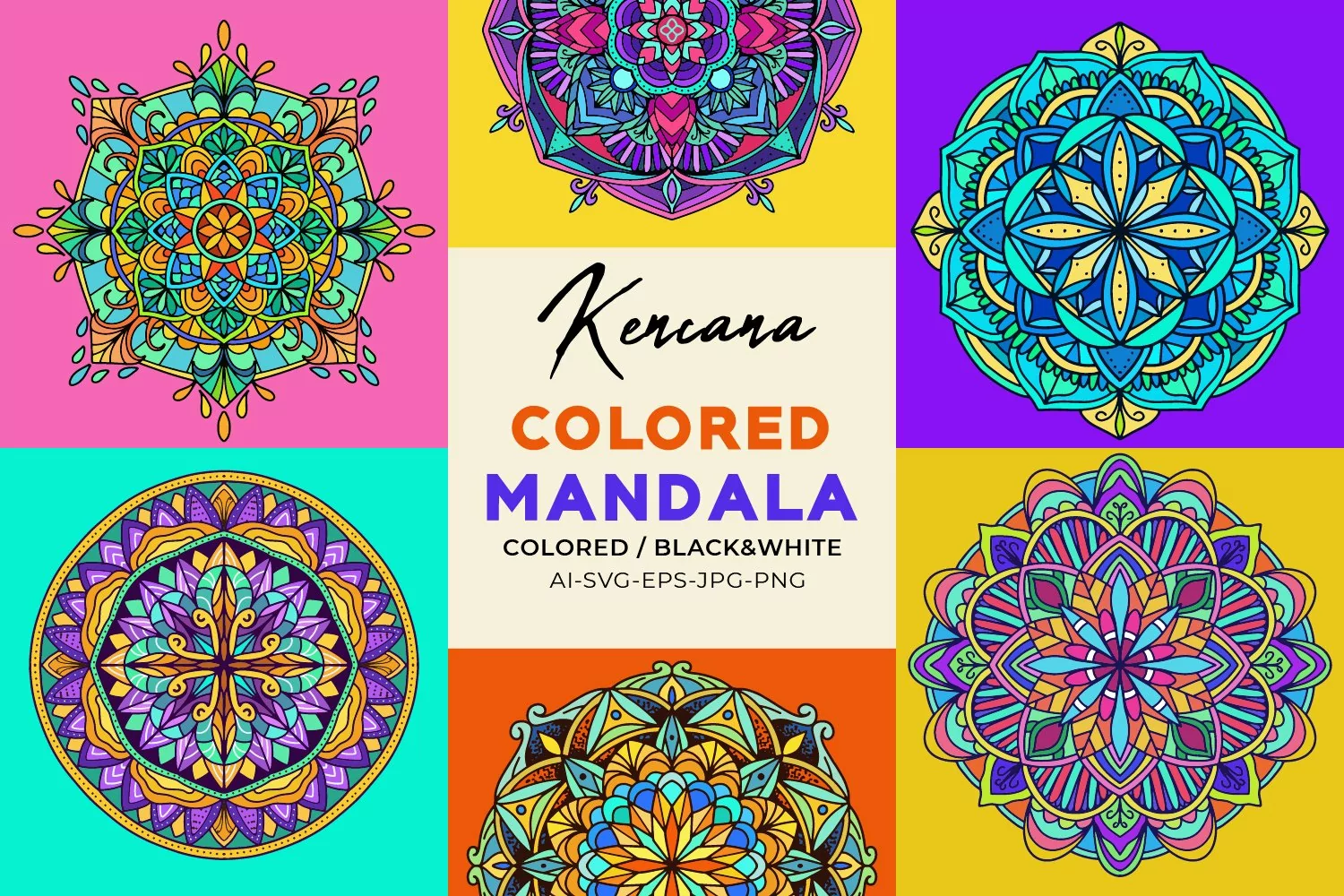 Kencana Colored Flower Mandala product image 1