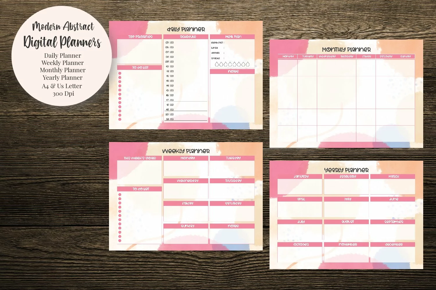 Modern Abstract Digital Planners product image 1