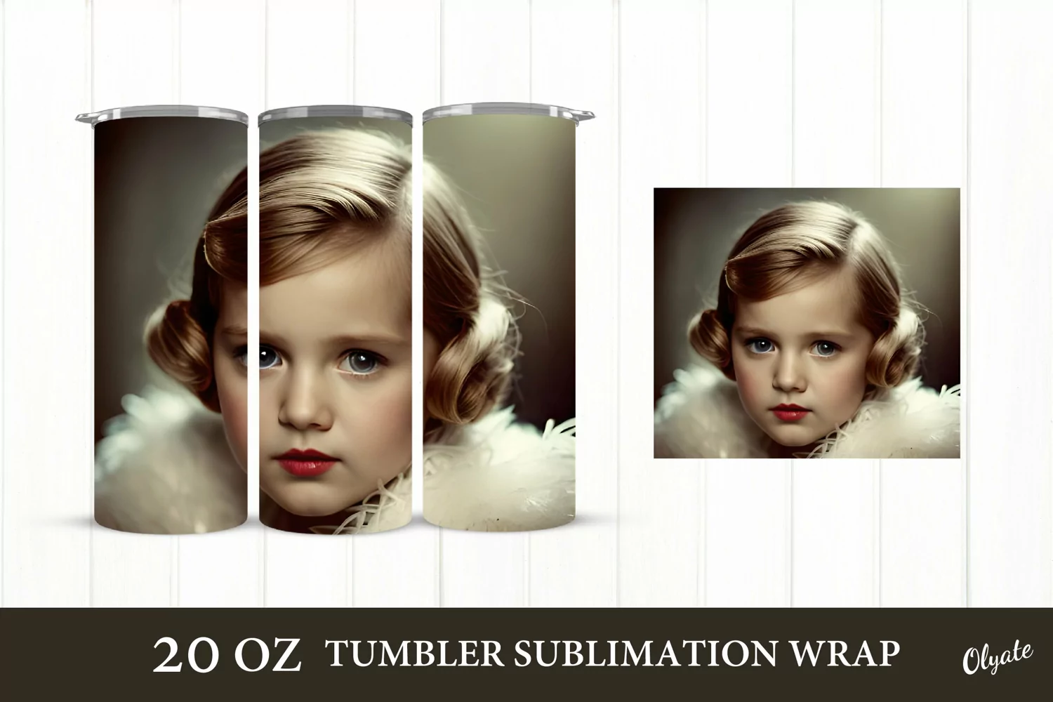 Vintage Baby Tumbler. 20 OZ Retro Sublimation product image 1