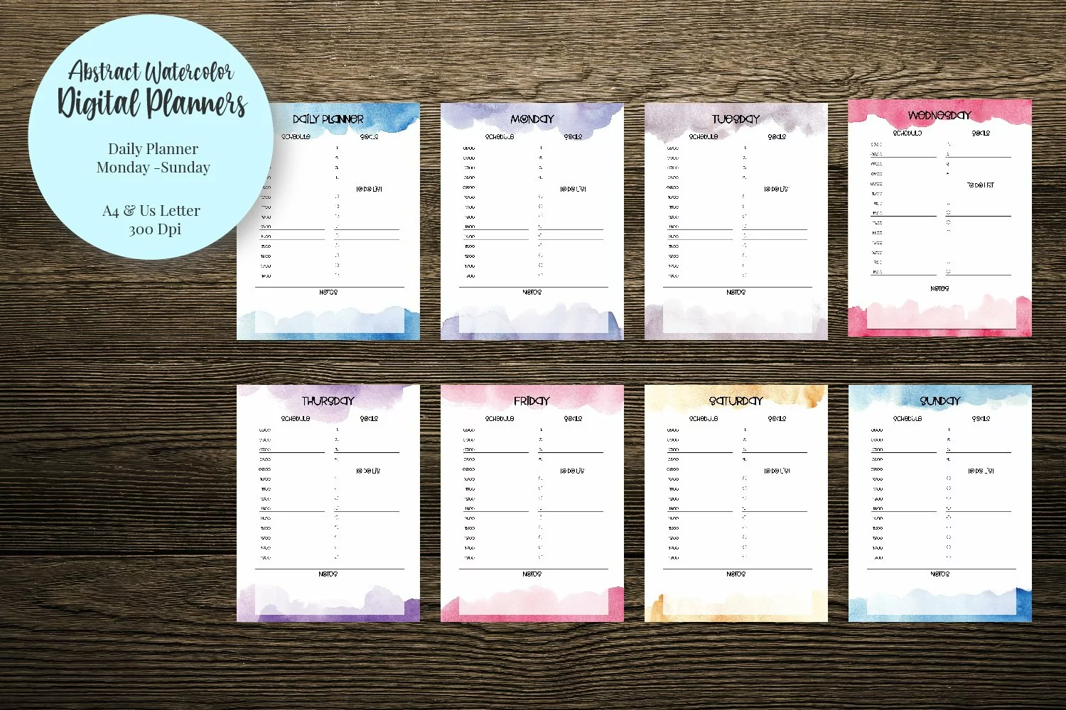 Abstract Watercolor Digital Planners product image 1
