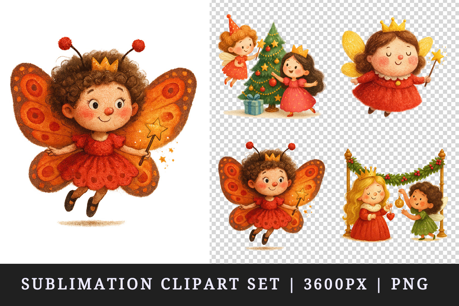 Princess clipart printable sublimation design png product image 1