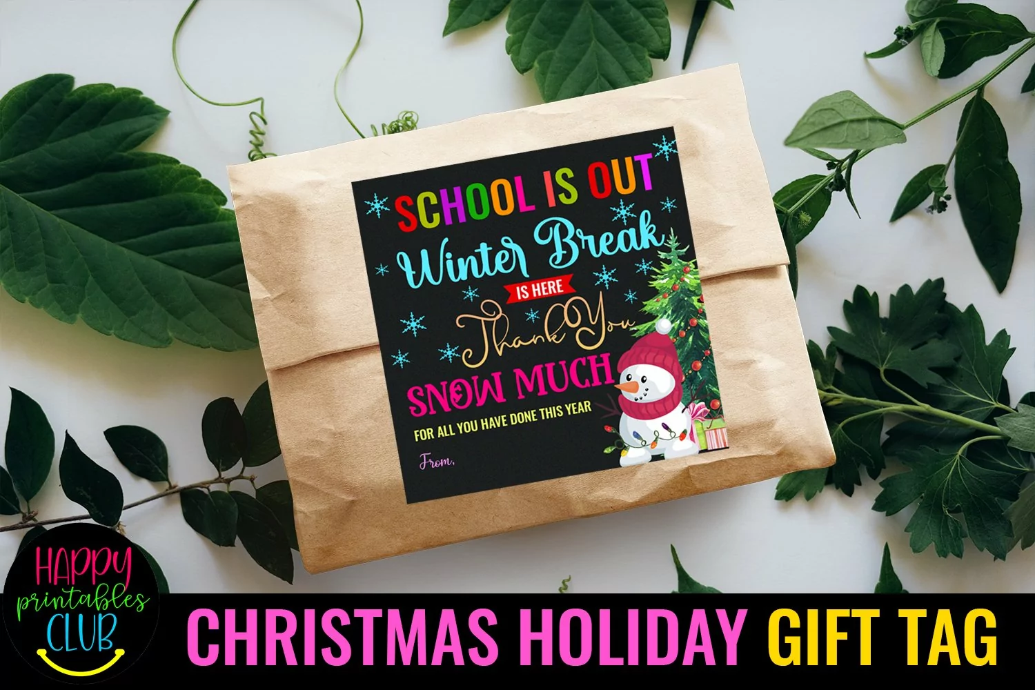 PRINTABLE CHRISTMAS HOLIDAY GIFT TAGS FOR STUDENTS AND TEACHERS