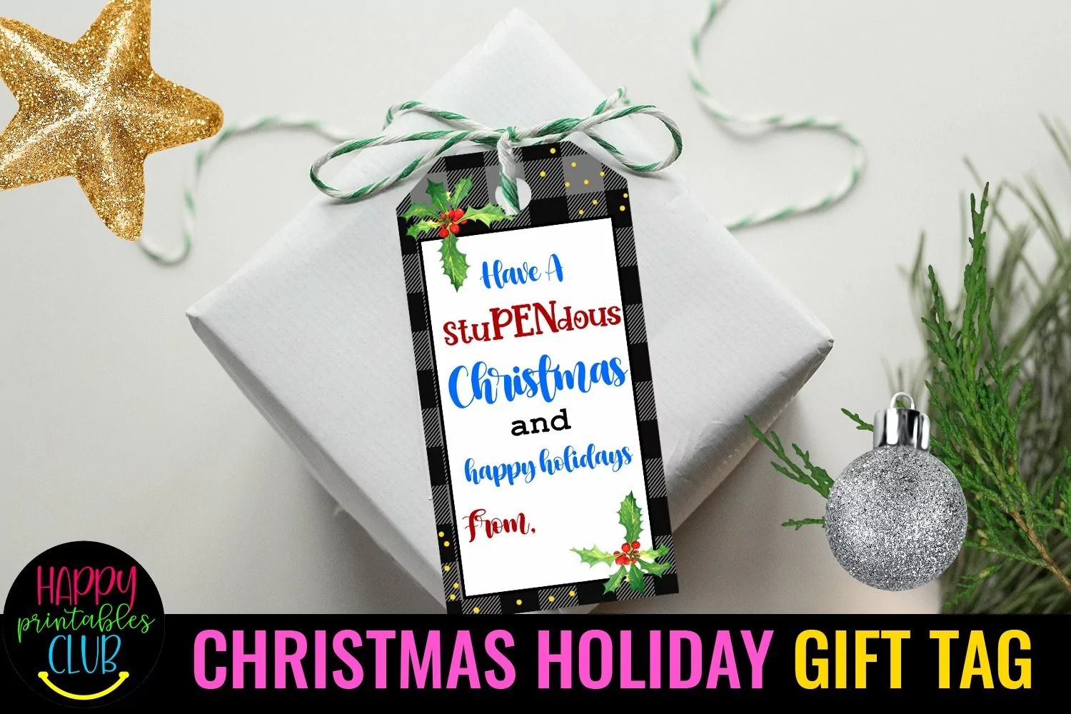 PRINTABLE CHRISTMAS HOLIDAY GIFT TAGS FOR STUDENTS AND TEACHERS